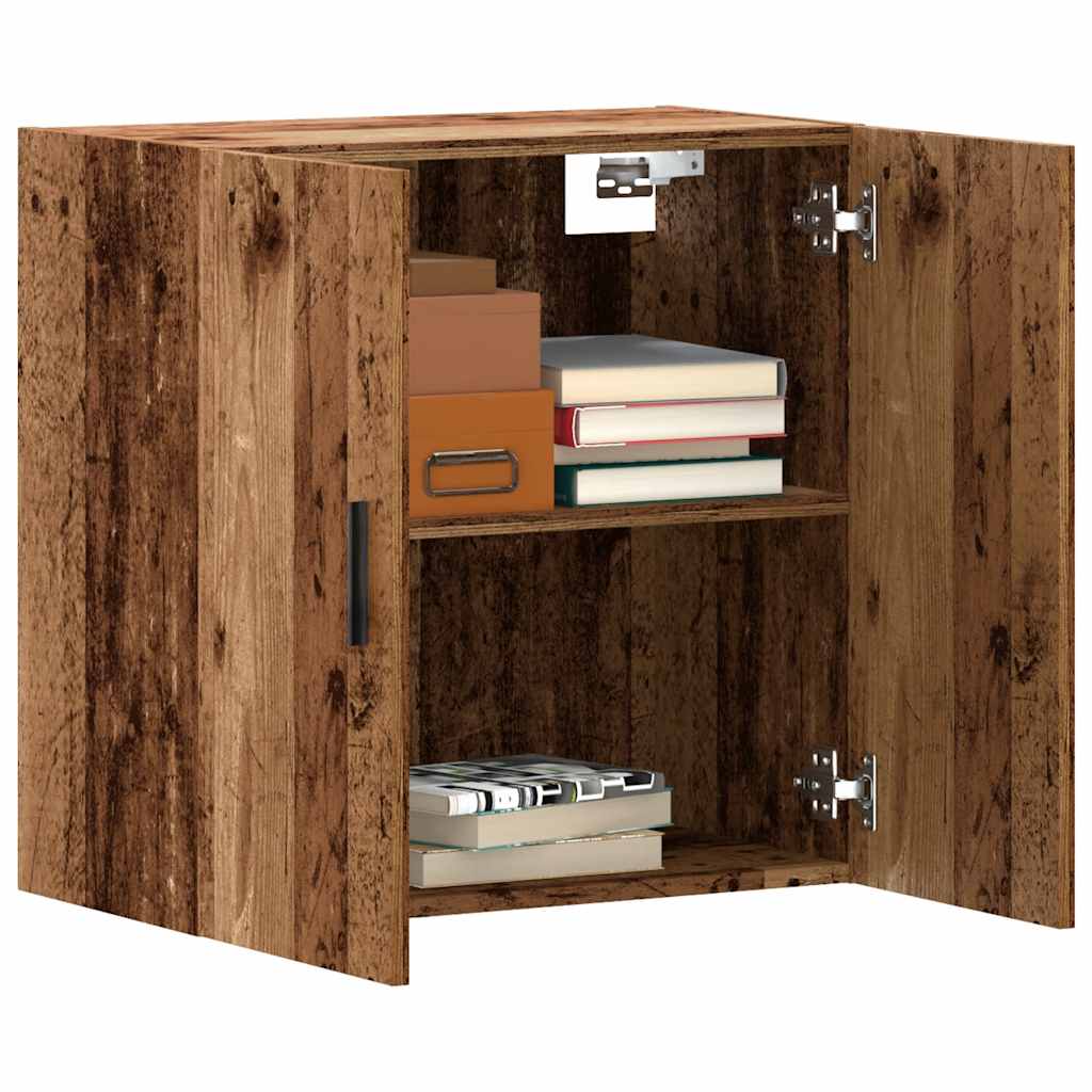 Wandkast 60x31x60 cm bewerkt hout oud houtkleurig is nu te koop bij PeponiXL, paradijselijk wonen!