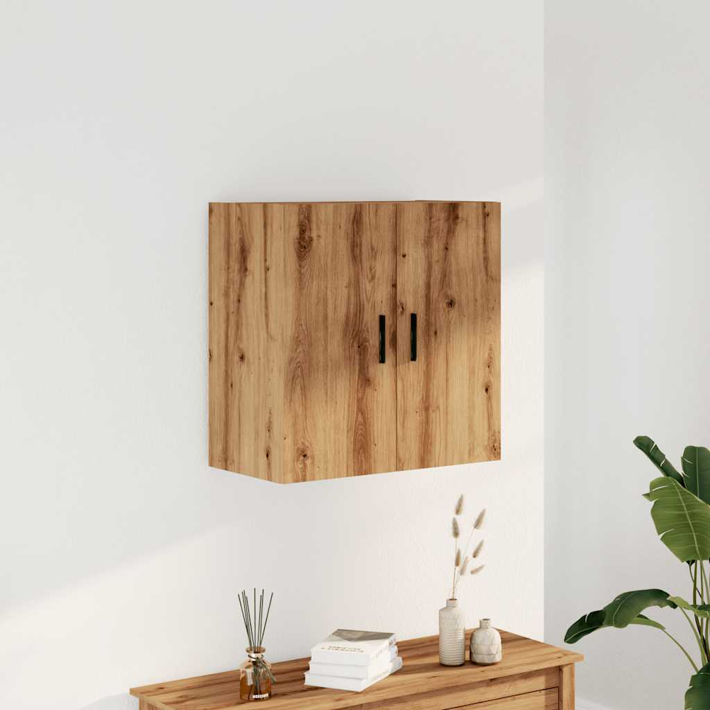 Wandkast 60x31x60 cm bewerkt hout artisanaal eikenkleurig is nu te koop bij PeponiXL, paradijselijk wonen!