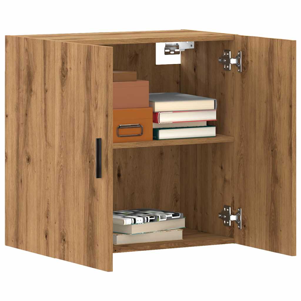 Wandkast 60x31x60 cm bewerkt hout artisanaal eikenkleurig is nu te koop bij PeponiXL, paradijselijk wonen!