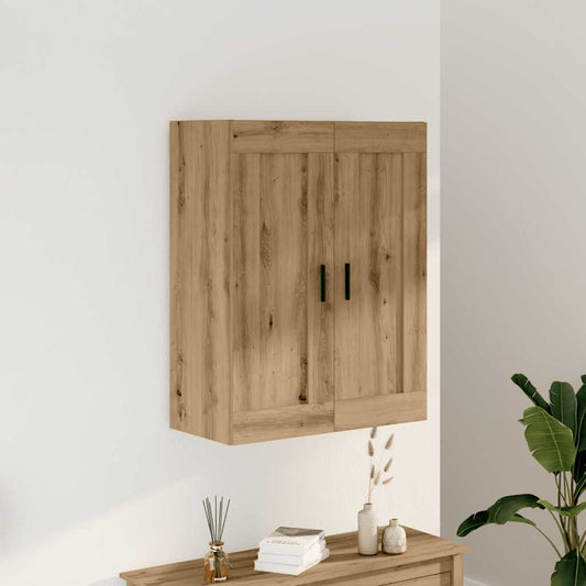 Wandkast 69,5x34x90 cm bewerkt hout artisanaal eikenkleur is nu te koop bij PeponiXL, paradijselijk wonen!