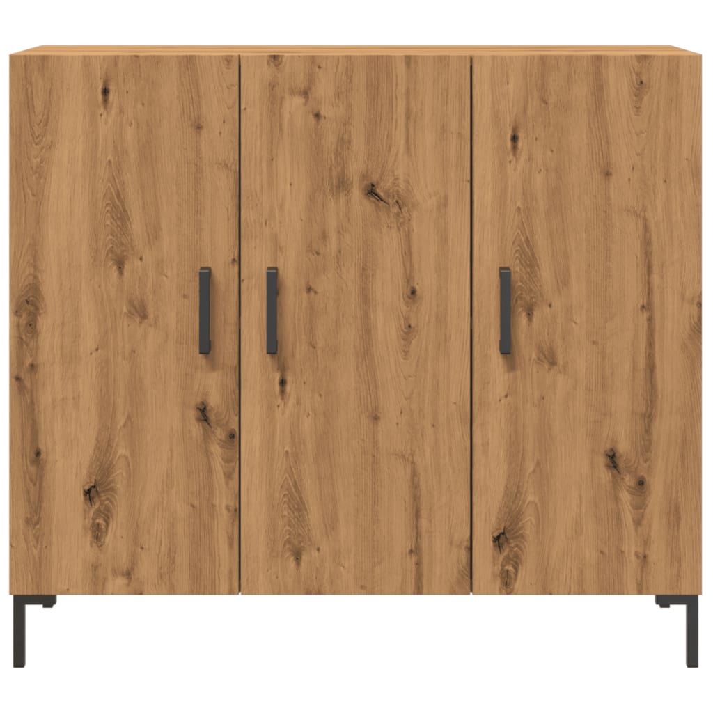 Dressoir 90x34x80 cm bewerkt hout artisanaal eikenkleurig is nu te koop bij PeponiXL, paradijselijk wonen!