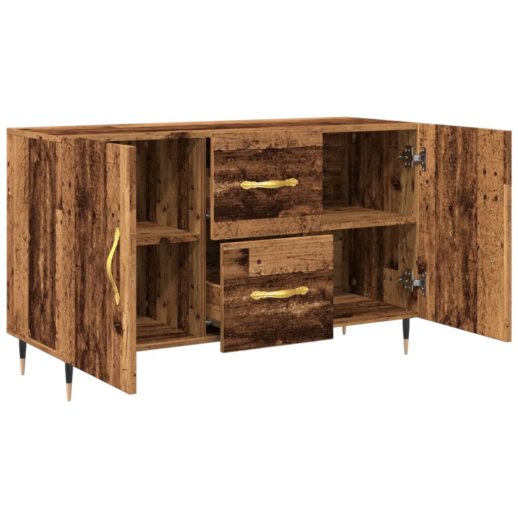 Dressoir 100x36x60 cm bewerkt hout oud houtkleurig is nu te koop bij PeponiXL, paradijselijk wonen!