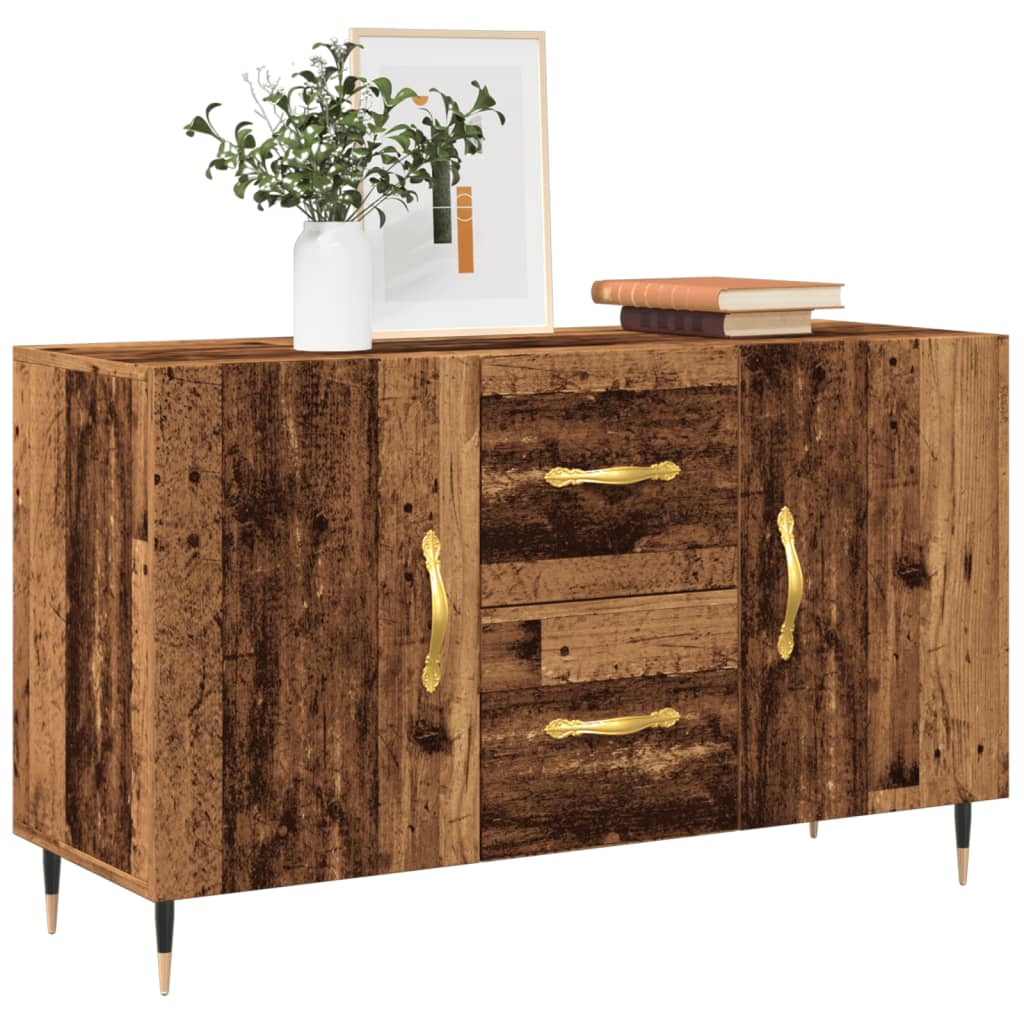 Dressoir 100x36x60 cm bewerkt hout oud houtkleurig is nu te koop bij PeponiXL, paradijselijk wonen!