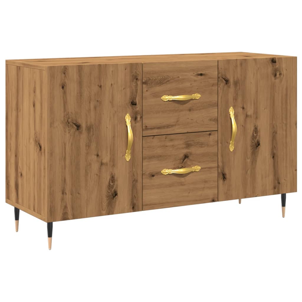 Dressoir 100x36x60 cm bewerkt hout artisanaal eikenkleurig is nu te koop bij PeponiXL, paradijselijk wonen!