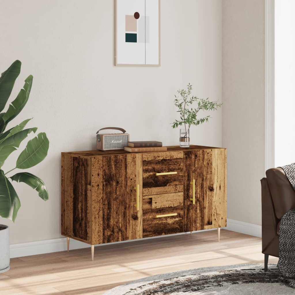 Dressoir 100x36x60 cm bewerkt hout oud houtkleurig is nu te koop bij PeponiXL, paradijselijk wonen!