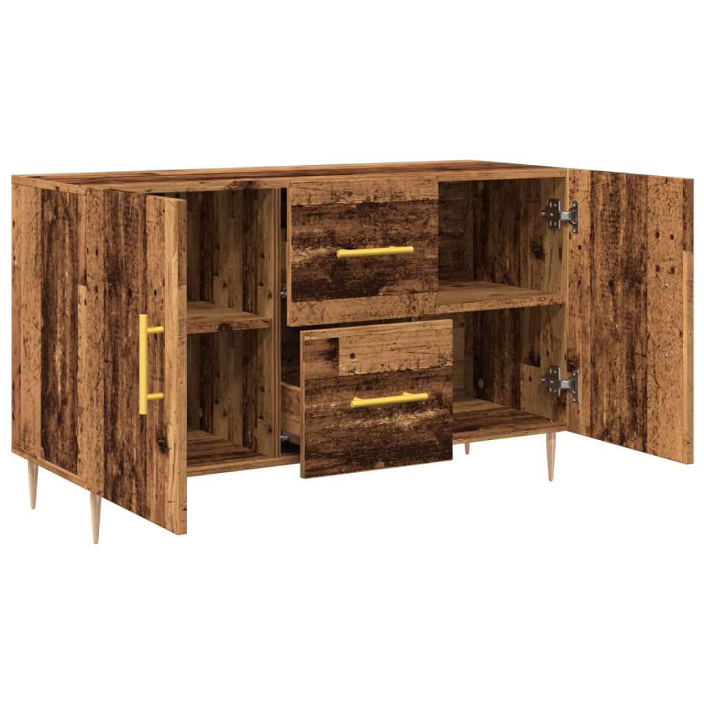 Dressoir 100x36x60 cm bewerkt hout oud houtkleurig is nu te koop bij PeponiXL, paradijselijk wonen!