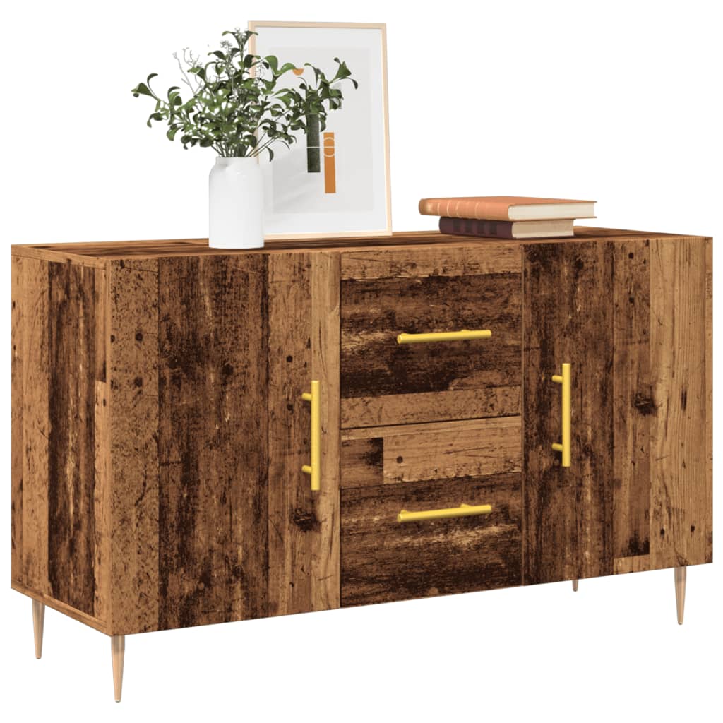 Dressoir 100x36x60 cm bewerkt hout oud houtkleurig is nu te koop bij PeponiXL, paradijselijk wonen!
