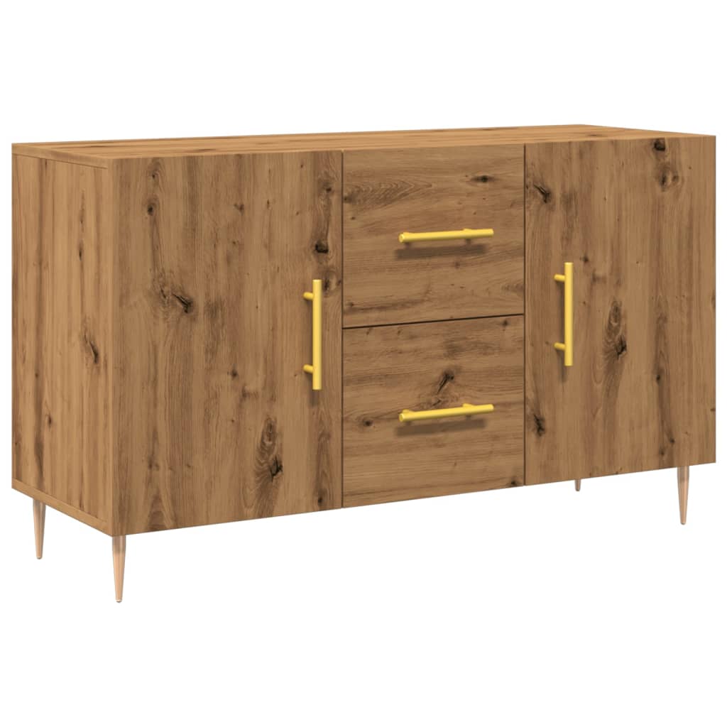 Dressoir 100x36x60 cm bewerkt hout artisanaal eikenkleurig is nu te koop bij PeponiXL, paradijselijk wonen!