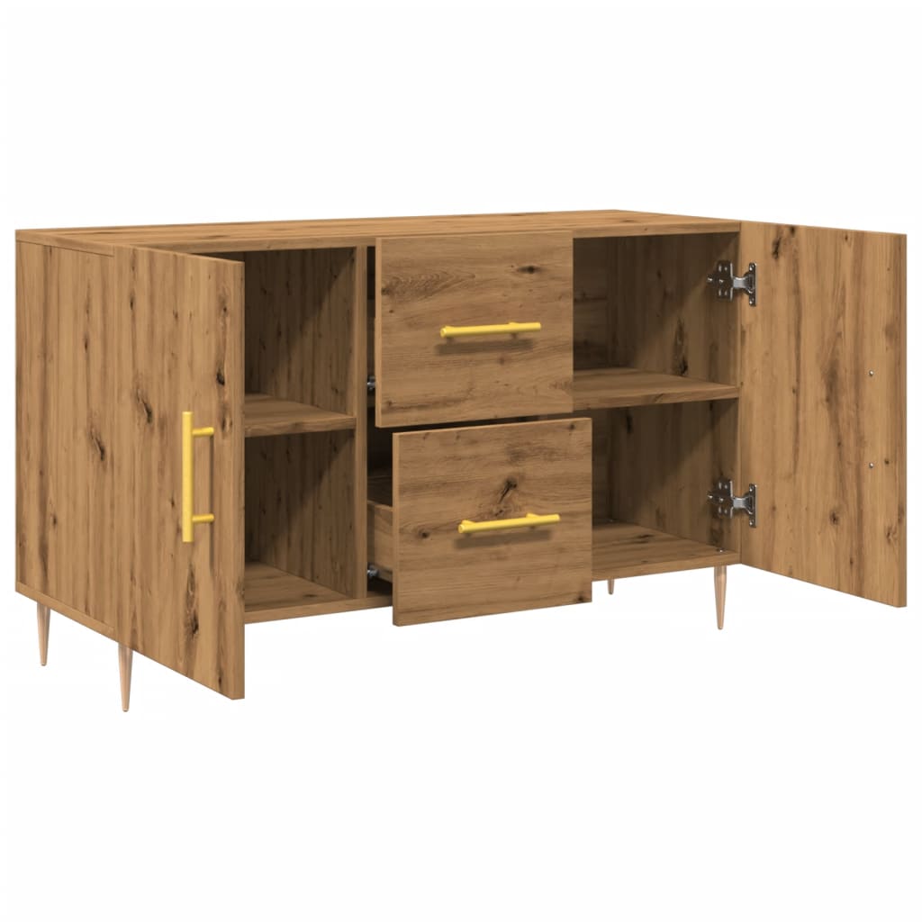 Dressoir 100x36x60 cm bewerkt hout artisanaal eikenkleurig is nu te koop bij PeponiXL, paradijselijk wonen!