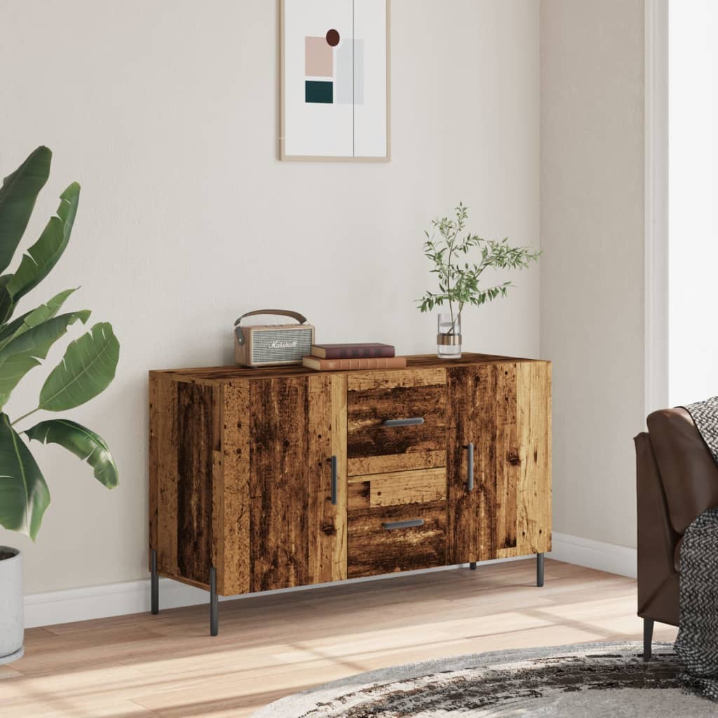 Dressoir 100x36x60 cm bewerkt hout oud houtkleurig is nu te koop bij PeponiXL, paradijselijk wonen!