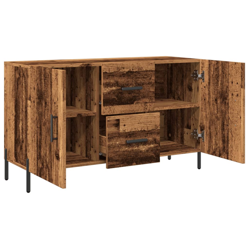 Dressoir 100x36x60 cm bewerkt hout oud houtkleurig is nu te koop bij PeponiXL, paradijselijk wonen!