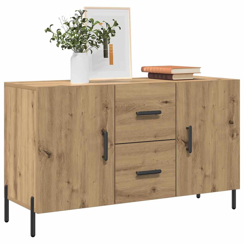 Dressoir 100x36x60 cm bewerkt hout artisanaal eikenkleurig is nu te koop bij PeponiXL, paradijselijk wonen!