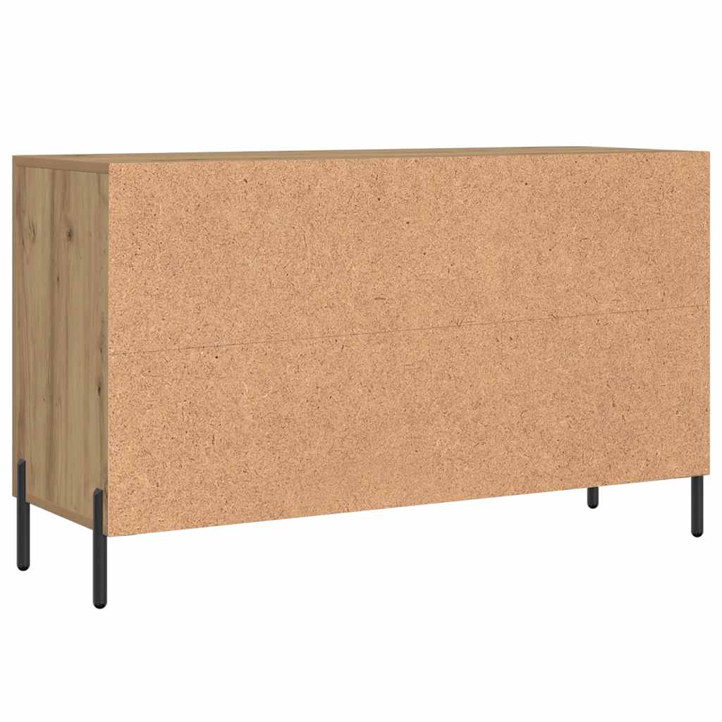 Dressoir 100x36x60 cm bewerkt hout artisanaal eikenkleurig is nu te koop bij PeponiXL, paradijselijk wonen!