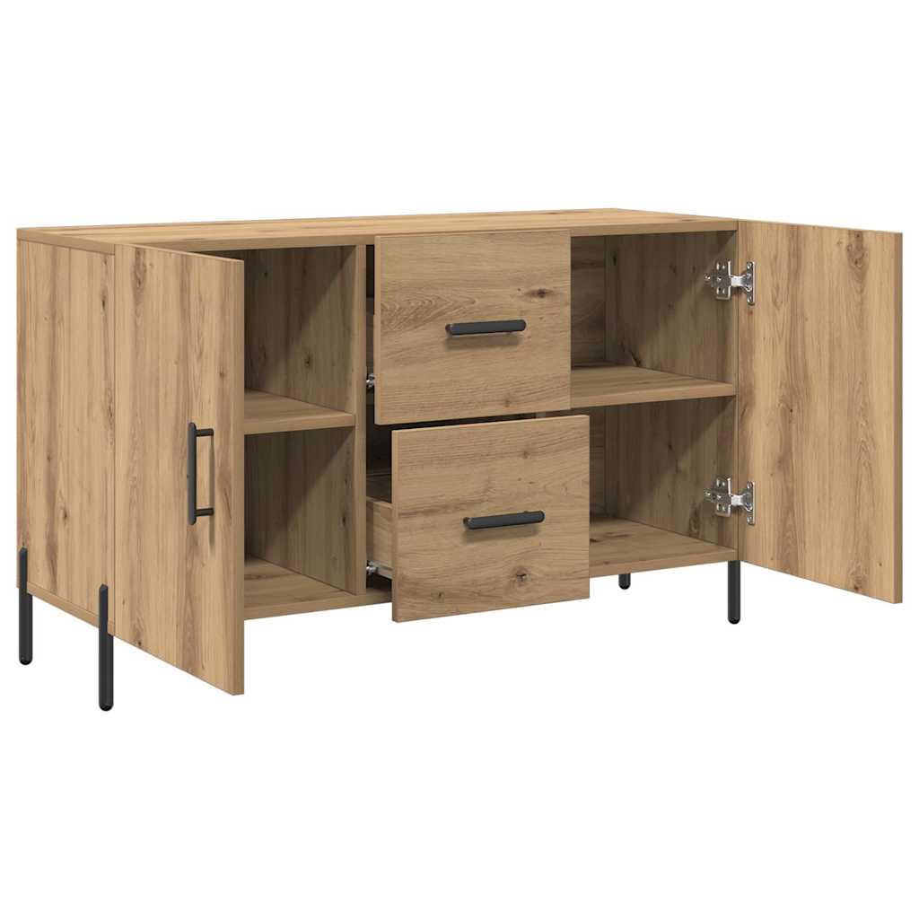 Dressoir 100x36x60 cm bewerkt hout artisanaal eikenkleurig is nu te koop bij PeponiXL, paradijselijk wonen!