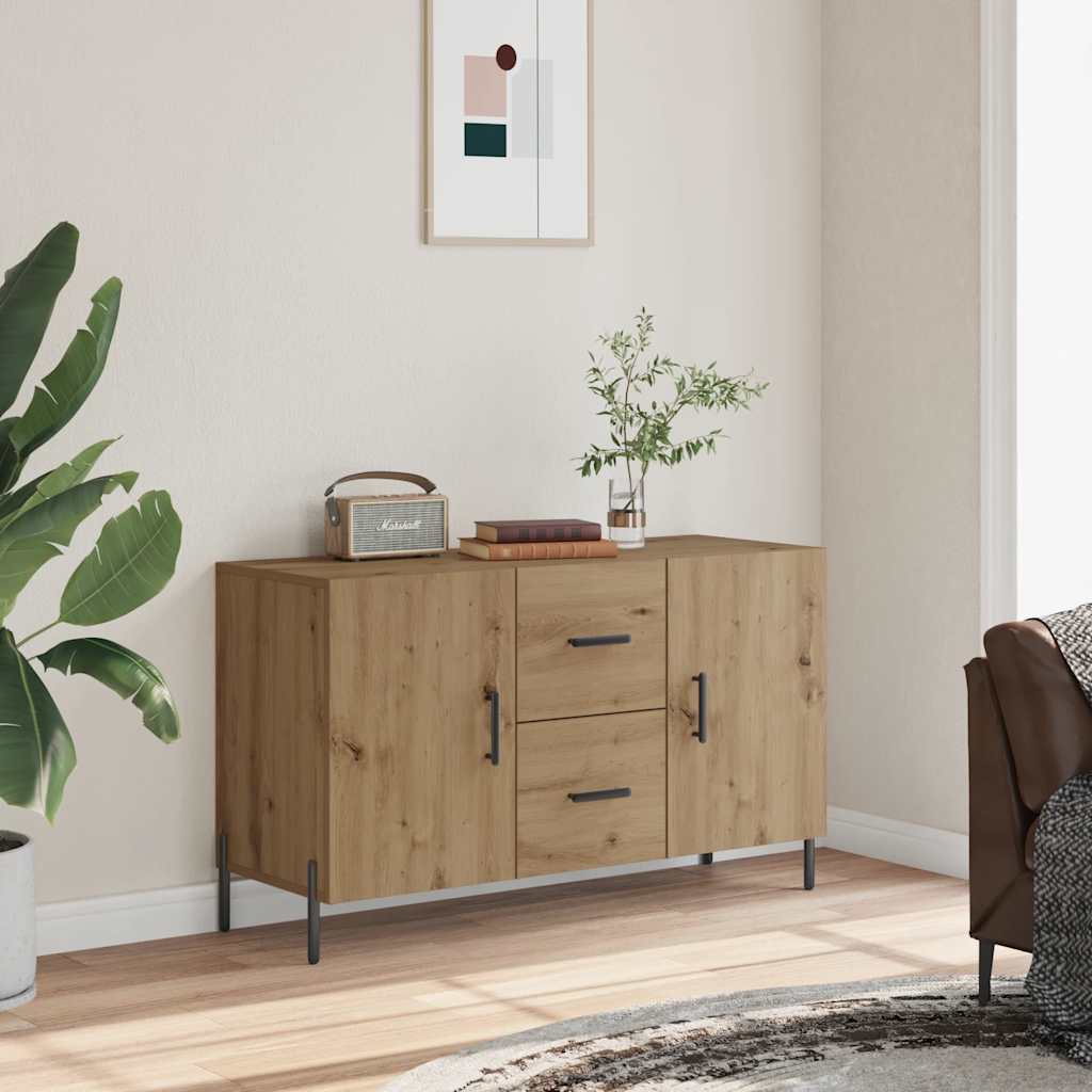 Dressoir 100x36x60 cm bewerkt hout artisanaal eikenkleurig is nu te koop bij PeponiXL, paradijselijk wonen!