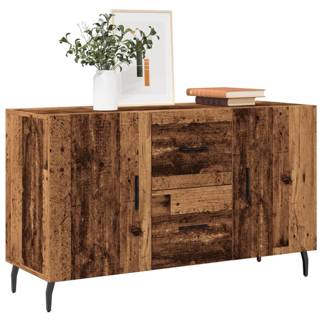 Dressoir 100x36x60 cm bewerkt hout oud houtkleurig is nu te koop bij PeponiXL, paradijselijk wonen!