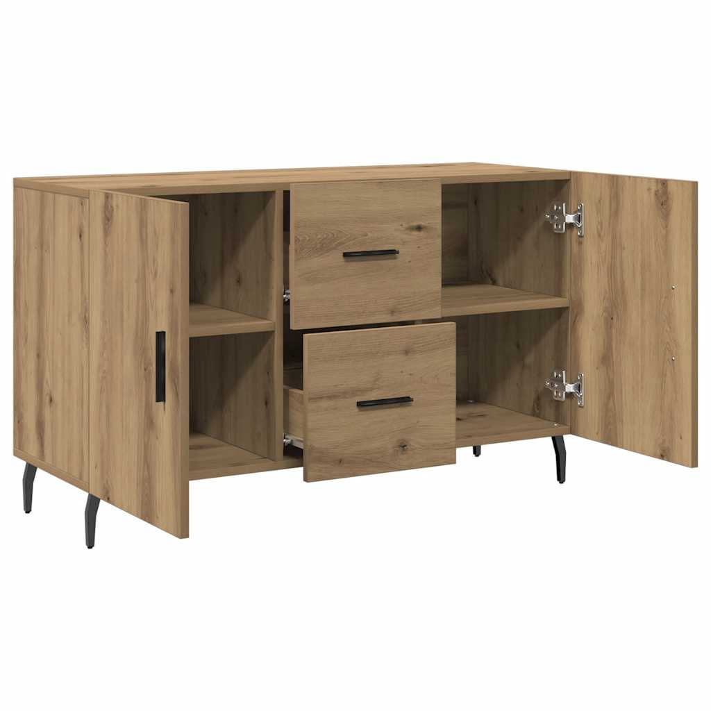Dressoir 100x36x60 cm bewerkt hout artisanaal eikenkleurig is nu te koop bij PeponiXL, paradijselijk wonen!