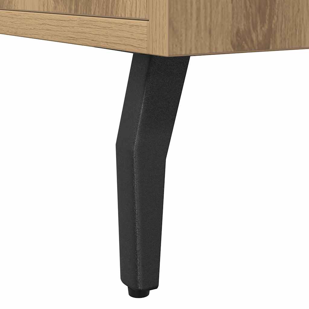 Dressoir 100x36x60 cm bewerkt hout artisanaal eikenkleurig is nu te koop bij PeponiXL, paradijselijk wonen!