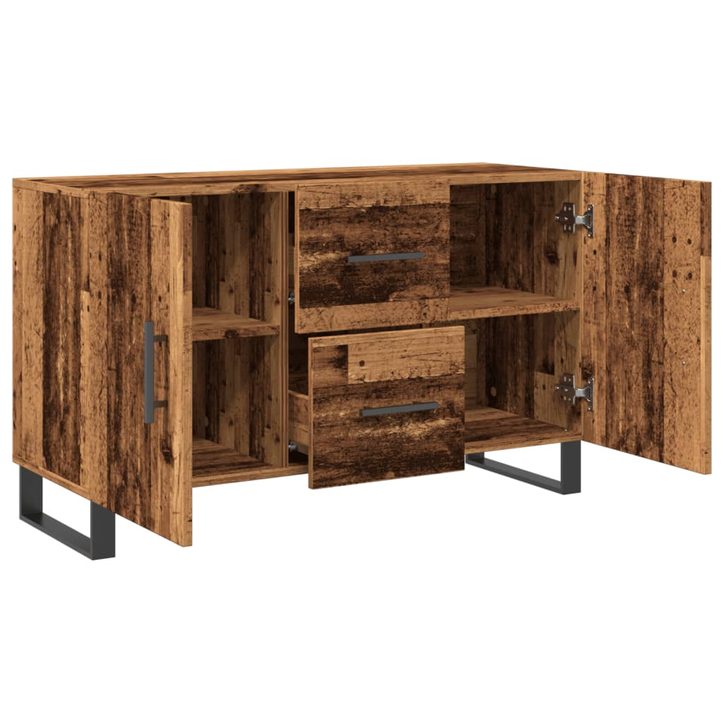 Dressoir 100x36x60 cm bewerkt hout oud houtkleurig is nu te koop bij PeponiXL, paradijselijk wonen!