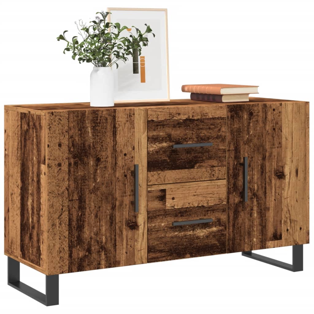 Dressoir 100x36x60 cm bewerkt hout oud houtkleurig is nu te koop bij PeponiXL, paradijselijk wonen!