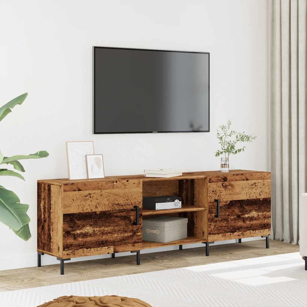 Tv-meubel 150x30x50 cm bewerkt hout oud houtkleurig is nu te koop bij PeponiXL, paradijselijk wonen!