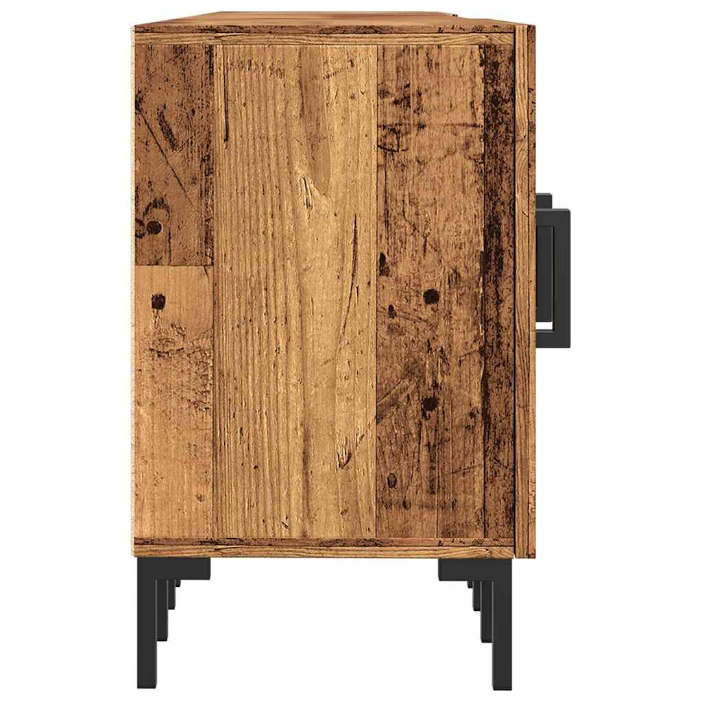Tv-meubel 150x30x50 cm bewerkt hout oud houtkleurig is nu te koop bij PeponiXL, paradijselijk wonen!