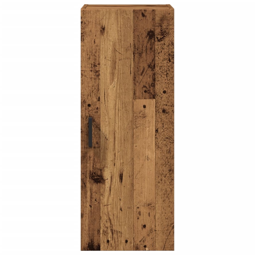 Wandkast 34,5x34x90 cm bewerkt hout oud houtkleur is nu te koop bij PeponiXL, paradijselijk wonen!