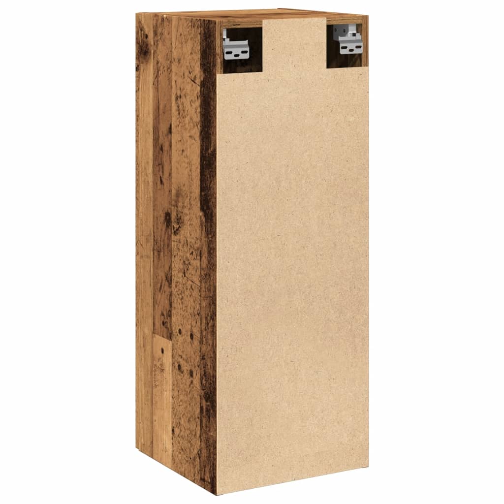 Wandkast 34,5x34x90 cm bewerkt hout oud houtkleur is nu te koop bij PeponiXL, paradijselijk wonen!