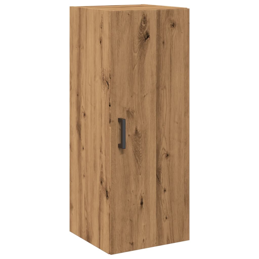 Wandkast 34,5x34x90 cm bewerkt hout artisanaal eikenkleur is nu te koop bij PeponiXL, paradijselijk wonen!