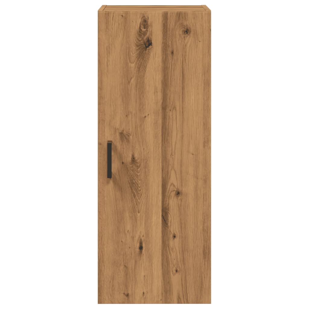 Wandkast 34,5x34x90 cm bewerkt hout artisanaal eikenkleur is nu te koop bij PeponiXL, paradijselijk wonen!