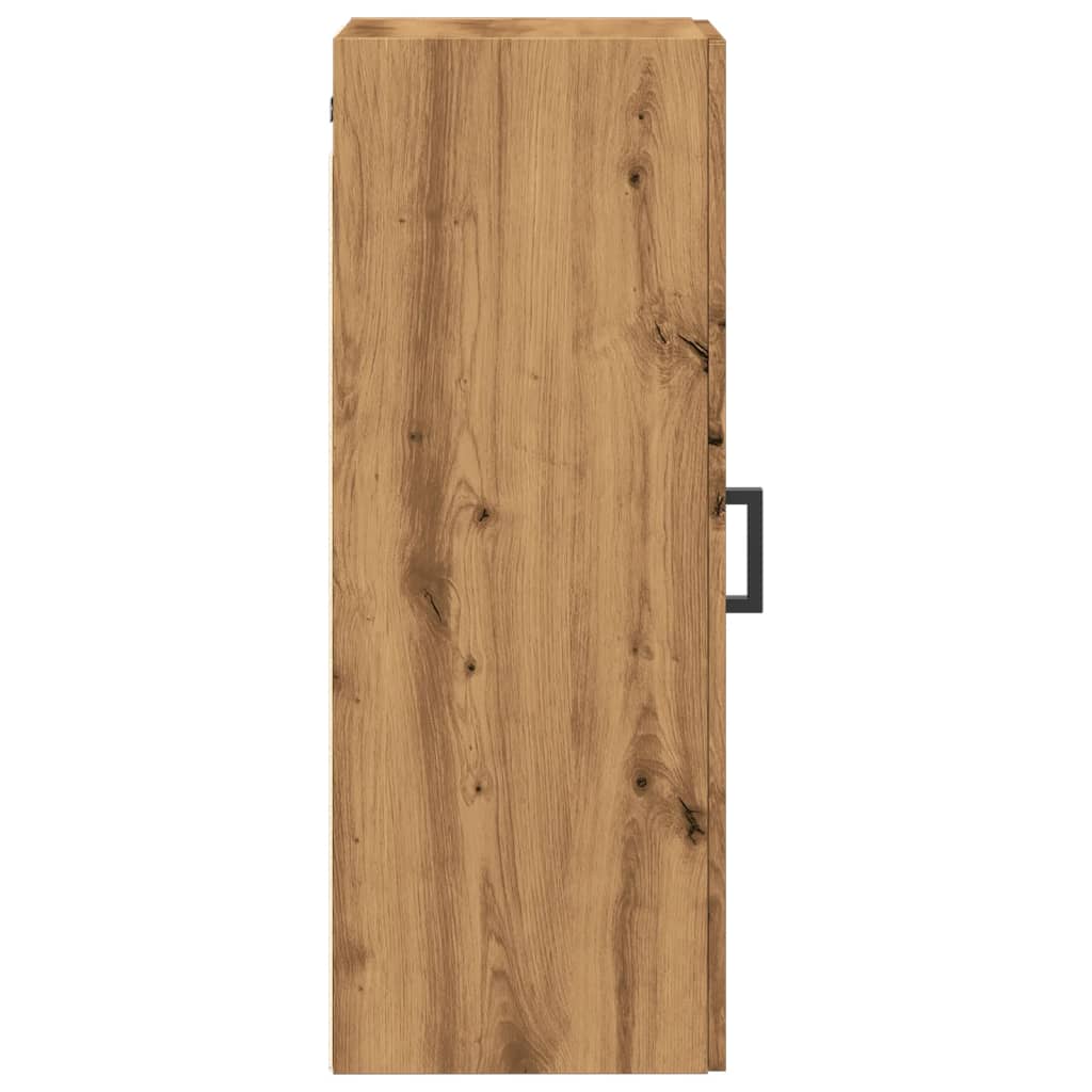 Wandkast 34,5x34x90 cm bewerkt hout artisanaal eikenkleur is nu te koop bij PeponiXL, paradijselijk wonen!