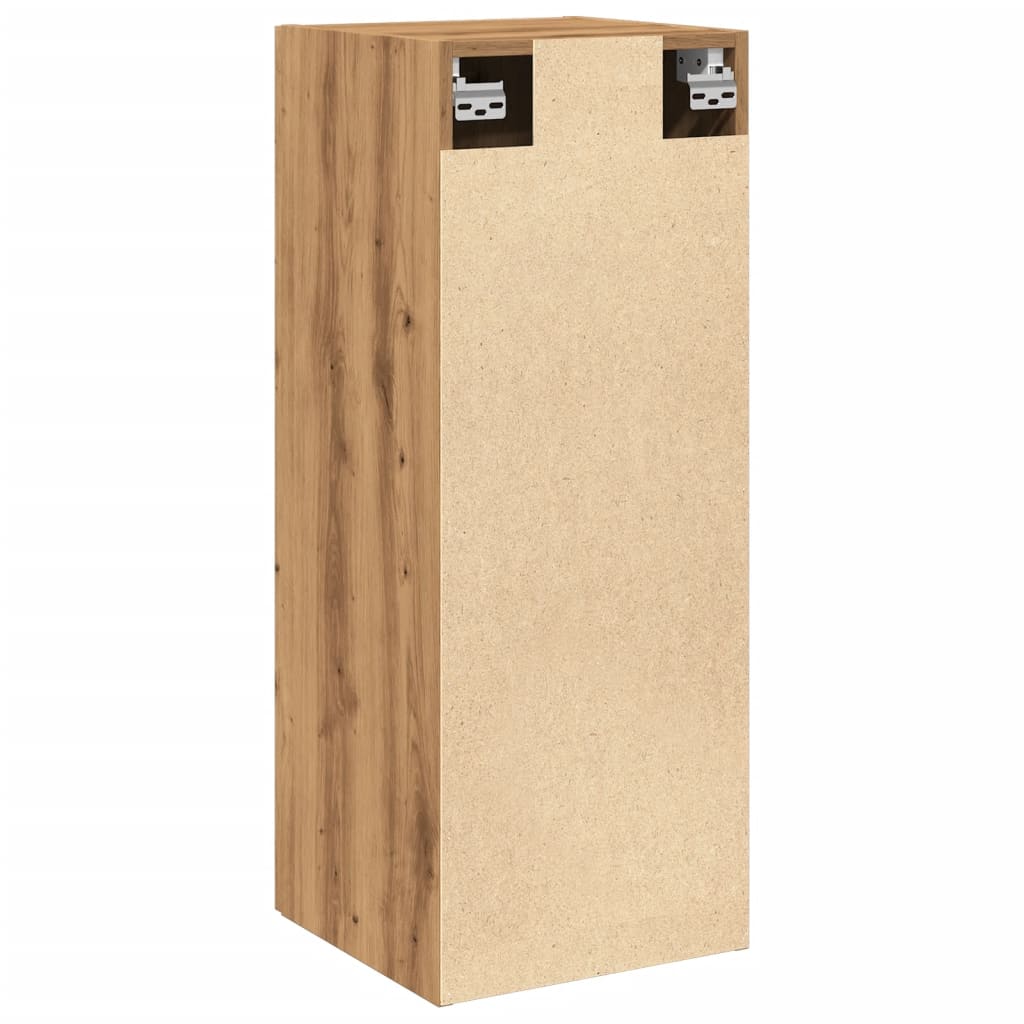 Wandkast 34,5x34x90 cm bewerkt hout artisanaal eikenkleur is nu te koop bij PeponiXL, paradijselijk wonen!