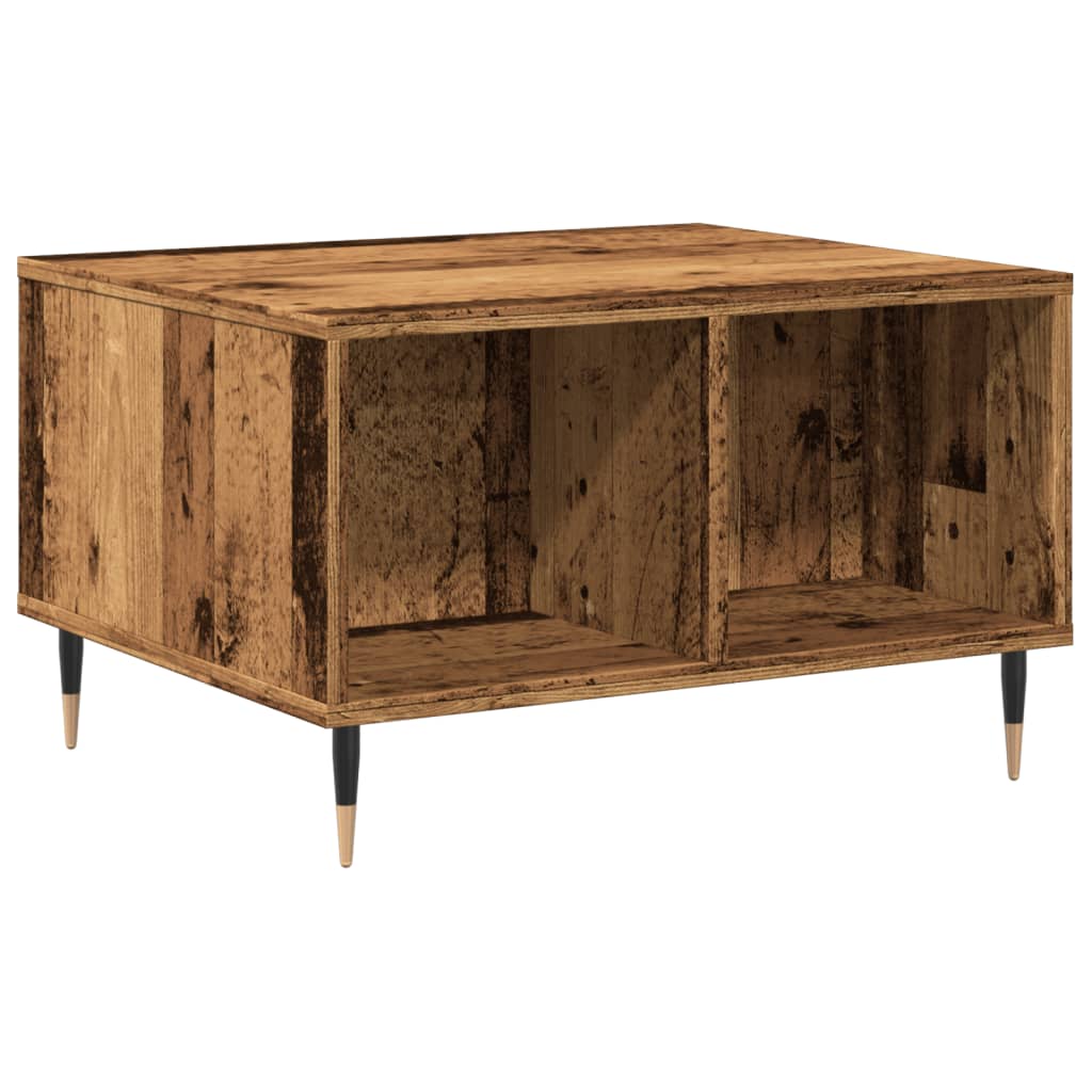 Salontafel 60x50x36,5 cm bewerkt hout oud houtkleurig is nu te koop bij PeponiXL, paradijselijk wonen!
