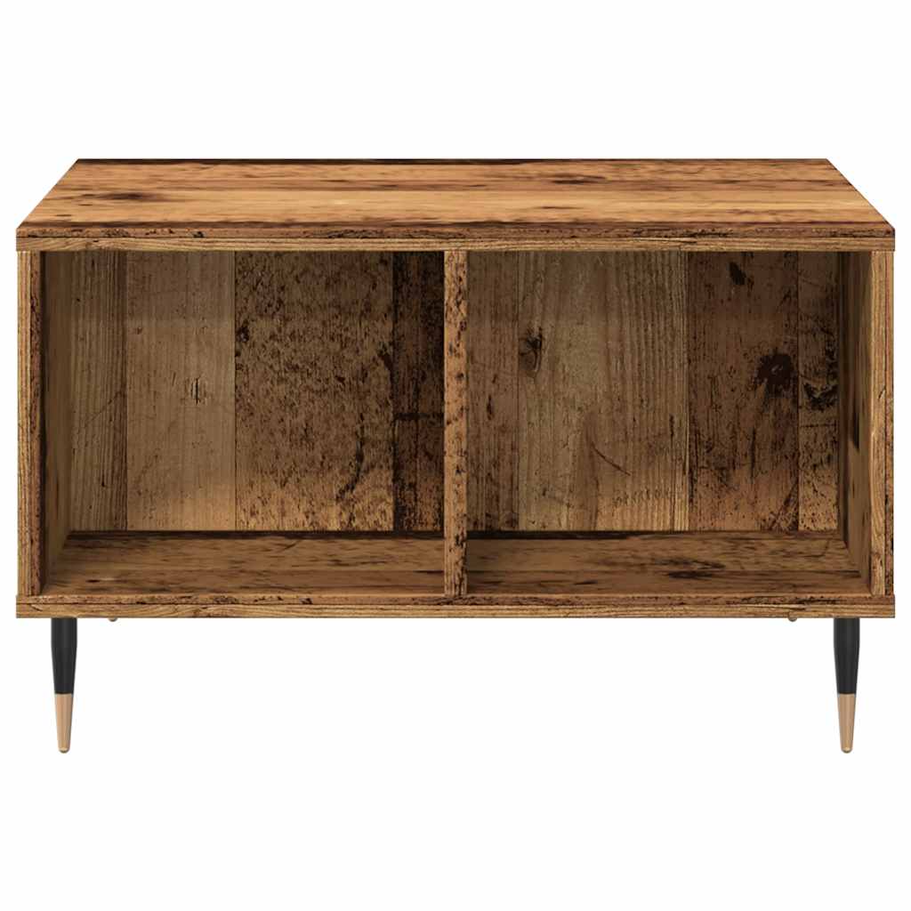 Salontafel 60x50x36,5 cm bewerkt hout oud houtkleurig is nu te koop bij PeponiXL, paradijselijk wonen!