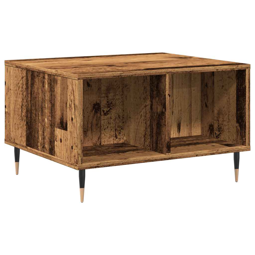 Salontafel 60x50x36,5 cm bewerkt hout oud houtkleurig is nu te koop bij PeponiXL, paradijselijk wonen!
