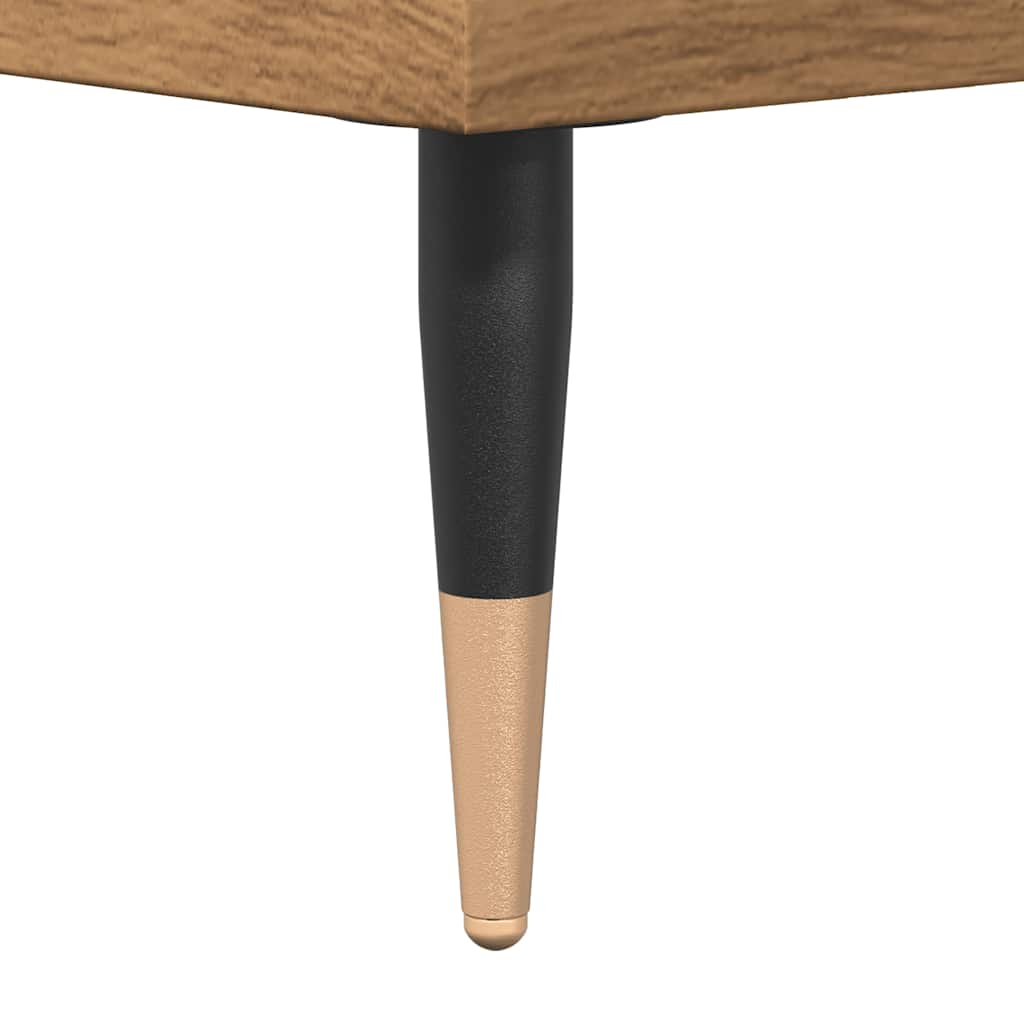 Salontafel 60x50x36,5 cm bewerkt hout artisanaal eikenkleur is nu te koop bij PeponiXL, paradijselijk wonen!