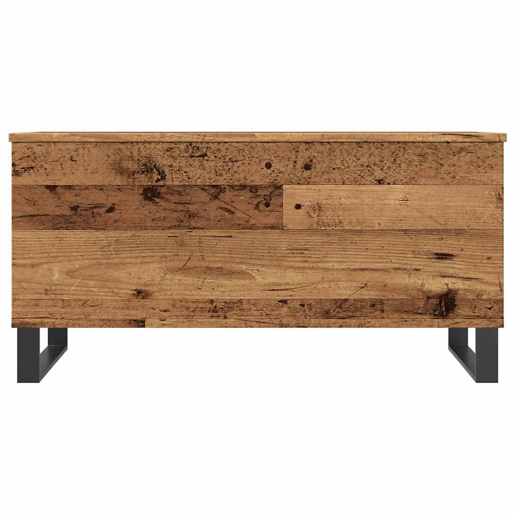 Salontafel 90x44,5x45 cm bewerkt hout oud houtkleurig is nu te koop bij PeponiXL, paradijselijk wonen!