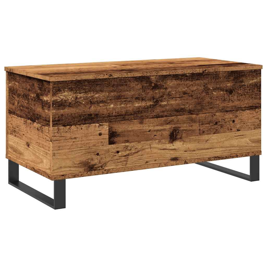 Salontafel 90x44,5x45 cm bewerkt hout oud houtkleurig is nu te koop bij PeponiXL, paradijselijk wonen!