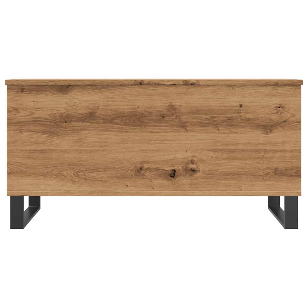 Salontafel 90x44,5x45 cm bewerkt hout artisanaal eikenkleurig is nu te koop bij PeponiXL, paradijselijk wonen!