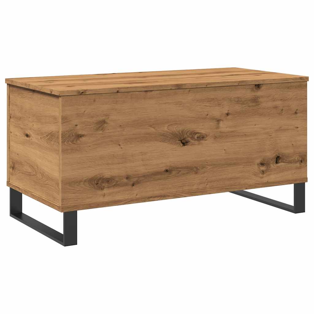 Salontafel 90x44,5x45 cm bewerkt hout artisanaal eikenkleurig is nu te koop bij PeponiXL, paradijselijk wonen!