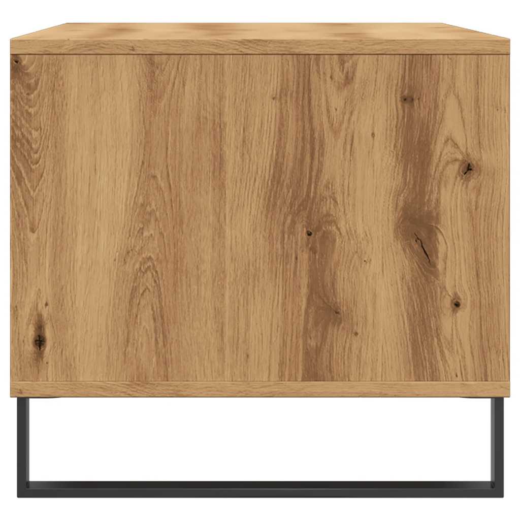 Salontafel 90x49x45 cm bewerkt hout artisanaal eikenkleurig is nu te koop bij PeponiXL, paradijselijk wonen!