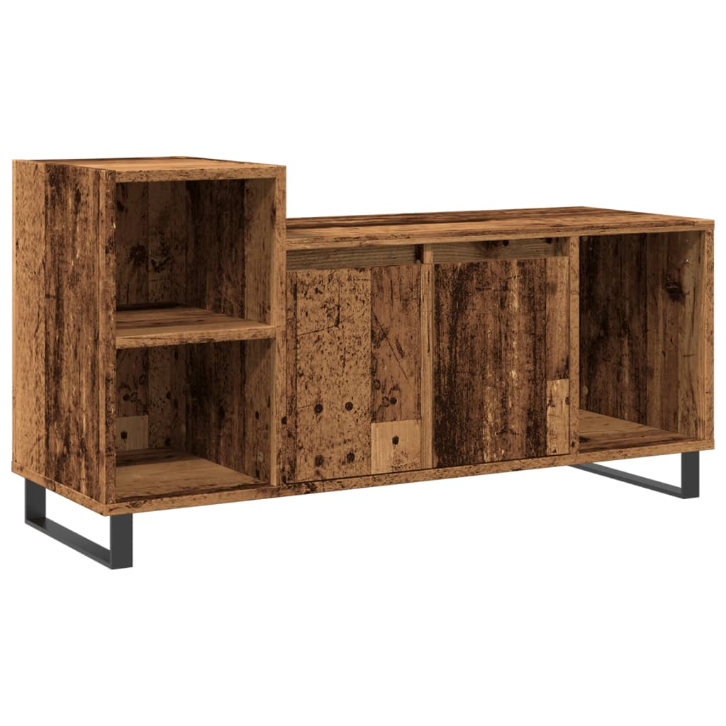 Tv-meubel 100x35x55 cm bewerkt hout oud houtkleurig is nu te koop bij PeponiXL, paradijselijk wonen!
