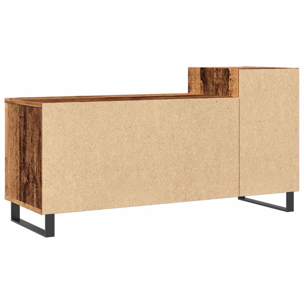 Tv-meubel 100x35x55 cm bewerkt hout oud houtkleurig is nu te koop bij PeponiXL, paradijselijk wonen!