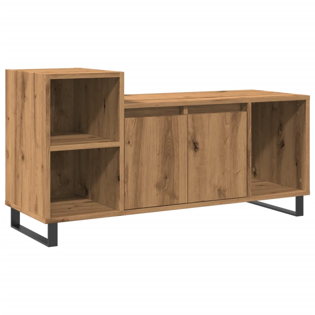 Tv-meubel 100x35x55 cm bewerkt hout artisanaal eikenkleur is nu te koop bij PeponiXL, paradijselijk wonen!