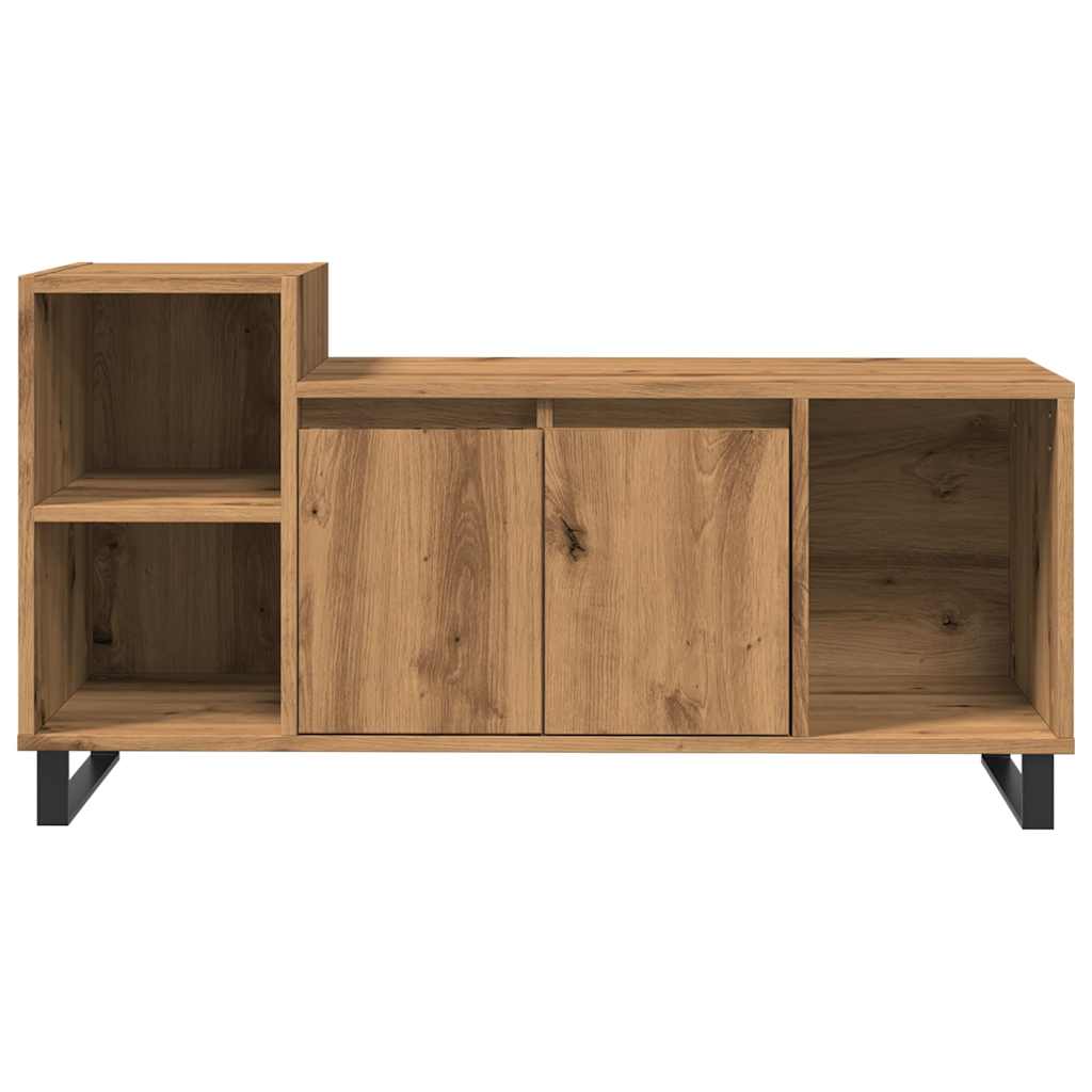 Tv-meubel 100x35x55 cm bewerkt hout artisanaal eikenkleur is nu te koop bij PeponiXL, paradijselijk wonen!