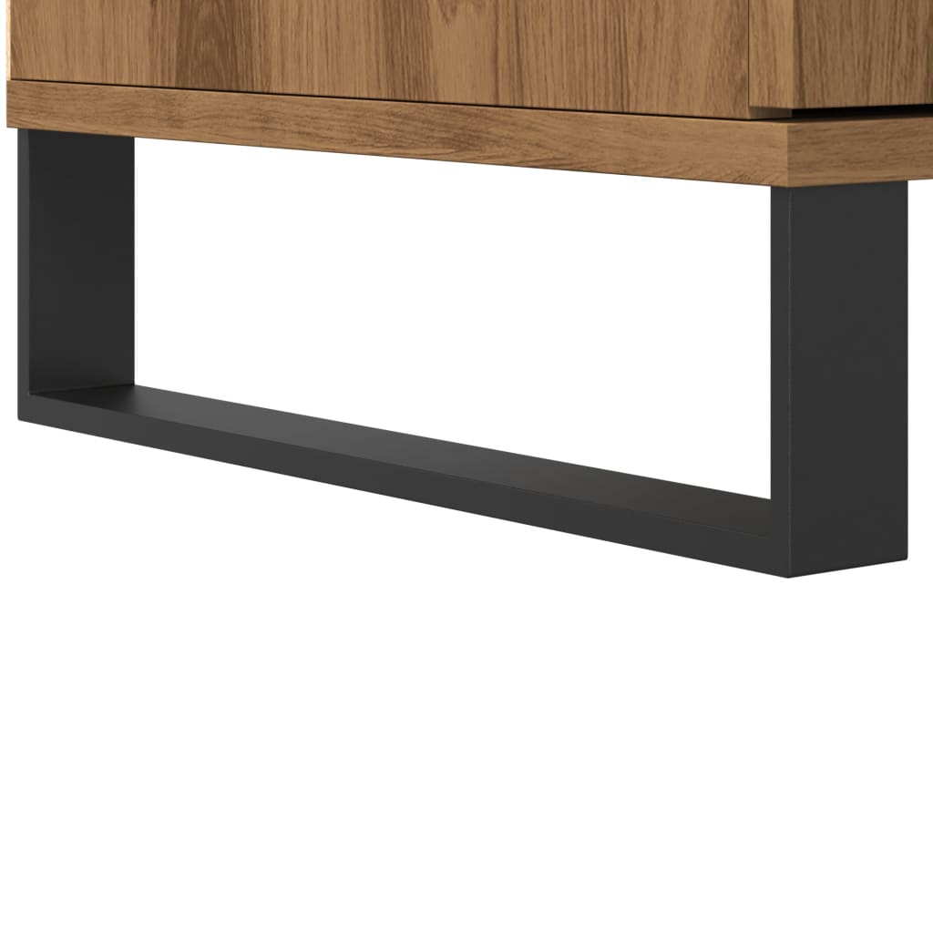 Hoge kast 60x36x110 cm bewerkt hout artisanaal eikenkleur is nu te koop bij PeponiXL, paradijselijk wonen!