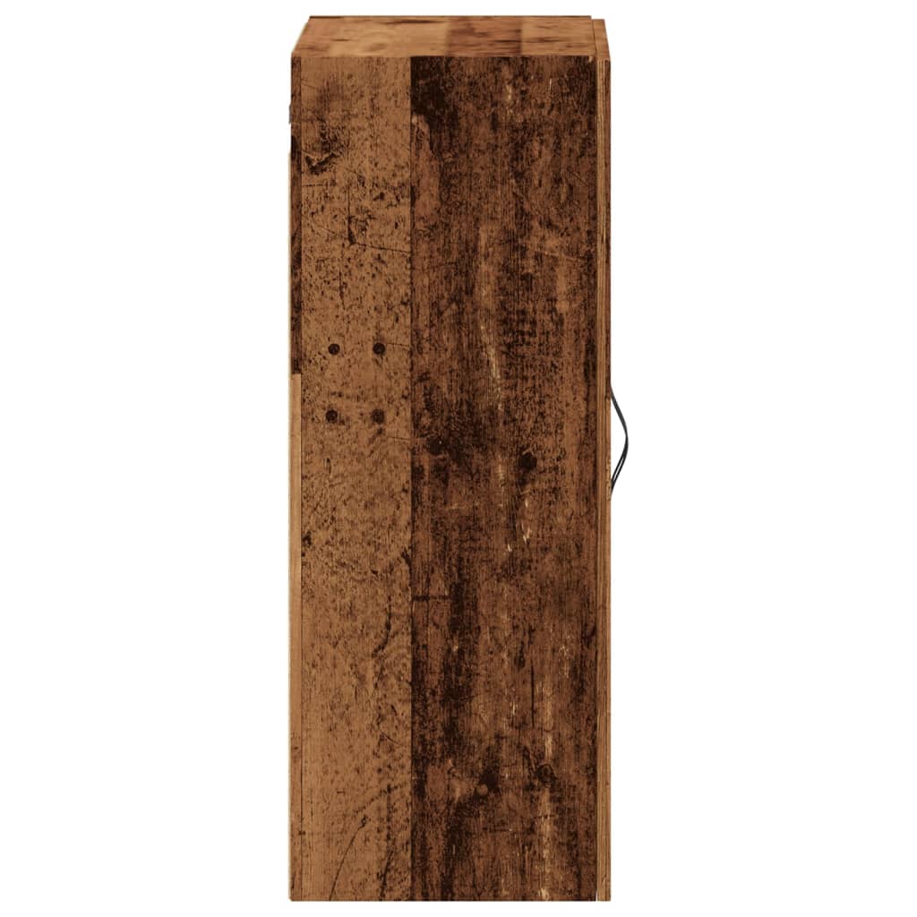 Wandkast 69,5x34x90 cm bewerkt hout oud houtkleurig is nu te koop bij PeponiXL, paradijselijk wonen!
