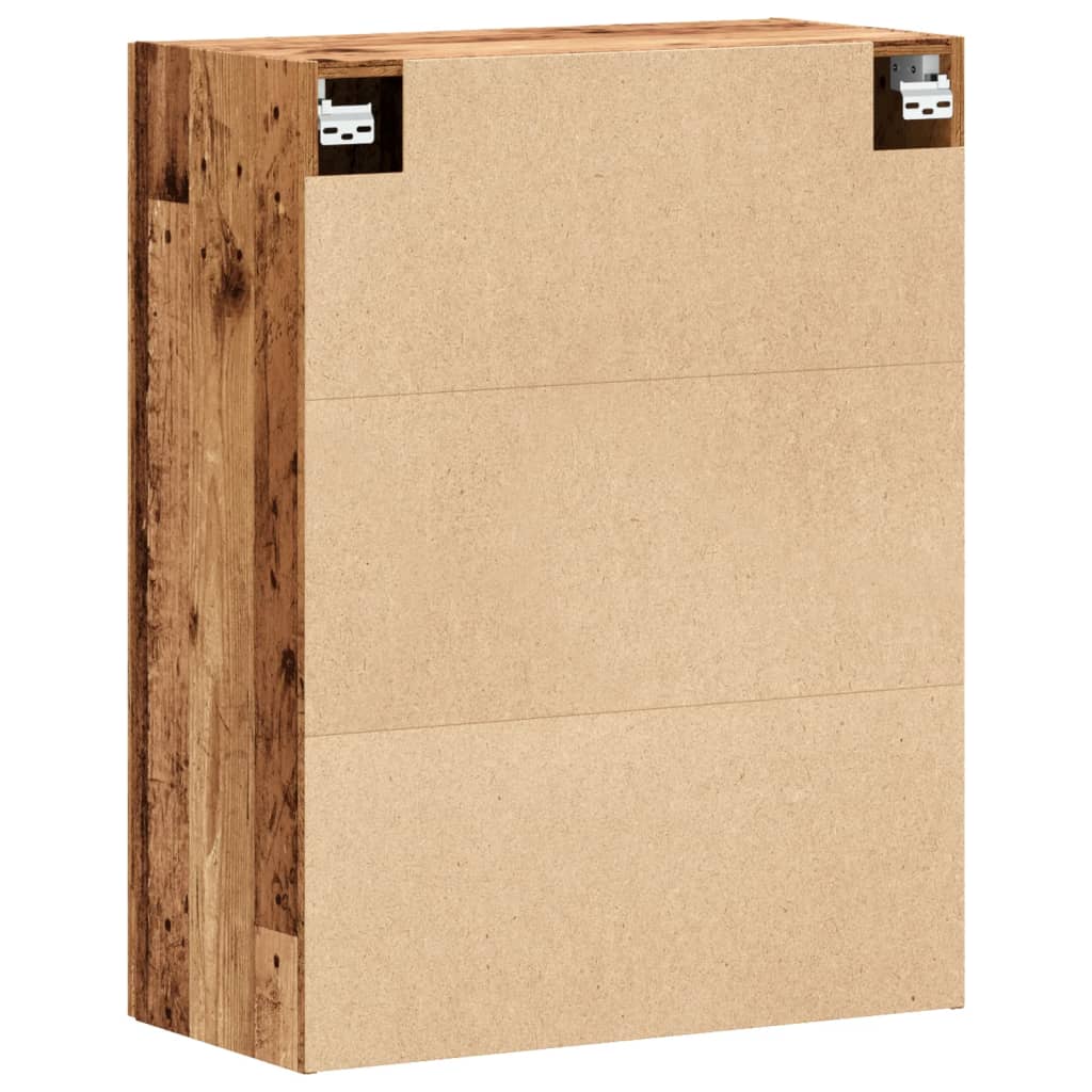 Wandkast 69,5x34x90 cm bewerkt hout oud houtkleurig is nu te koop bij PeponiXL, paradijselijk wonen!