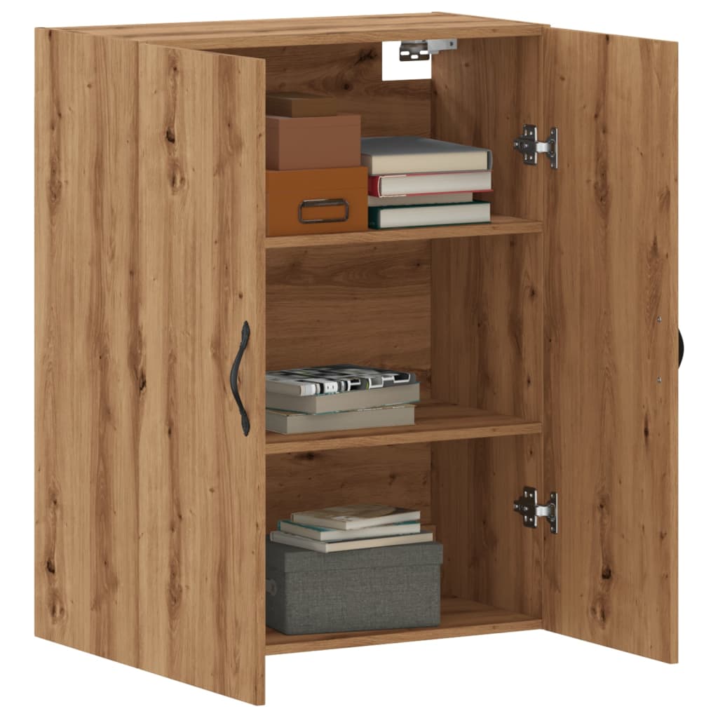 Wandkast 69,5x34x90 cm bewerkt hout artisanaal eikenkleurig is nu te koop bij PeponiXL, paradijselijk wonen!