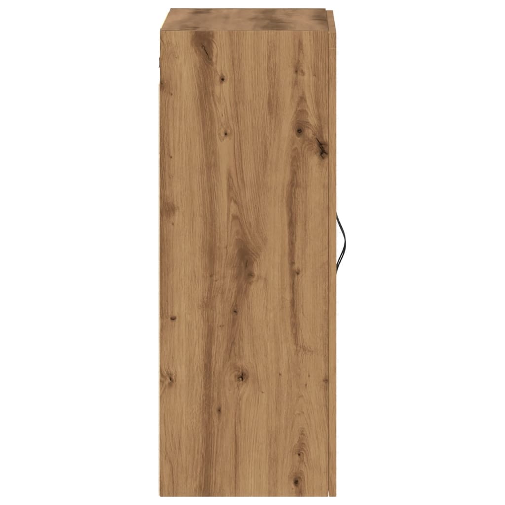 Wandkast 69,5x34x90 cm bewerkt hout artisanaal eikenkleurig is nu te koop bij PeponiXL, paradijselijk wonen!